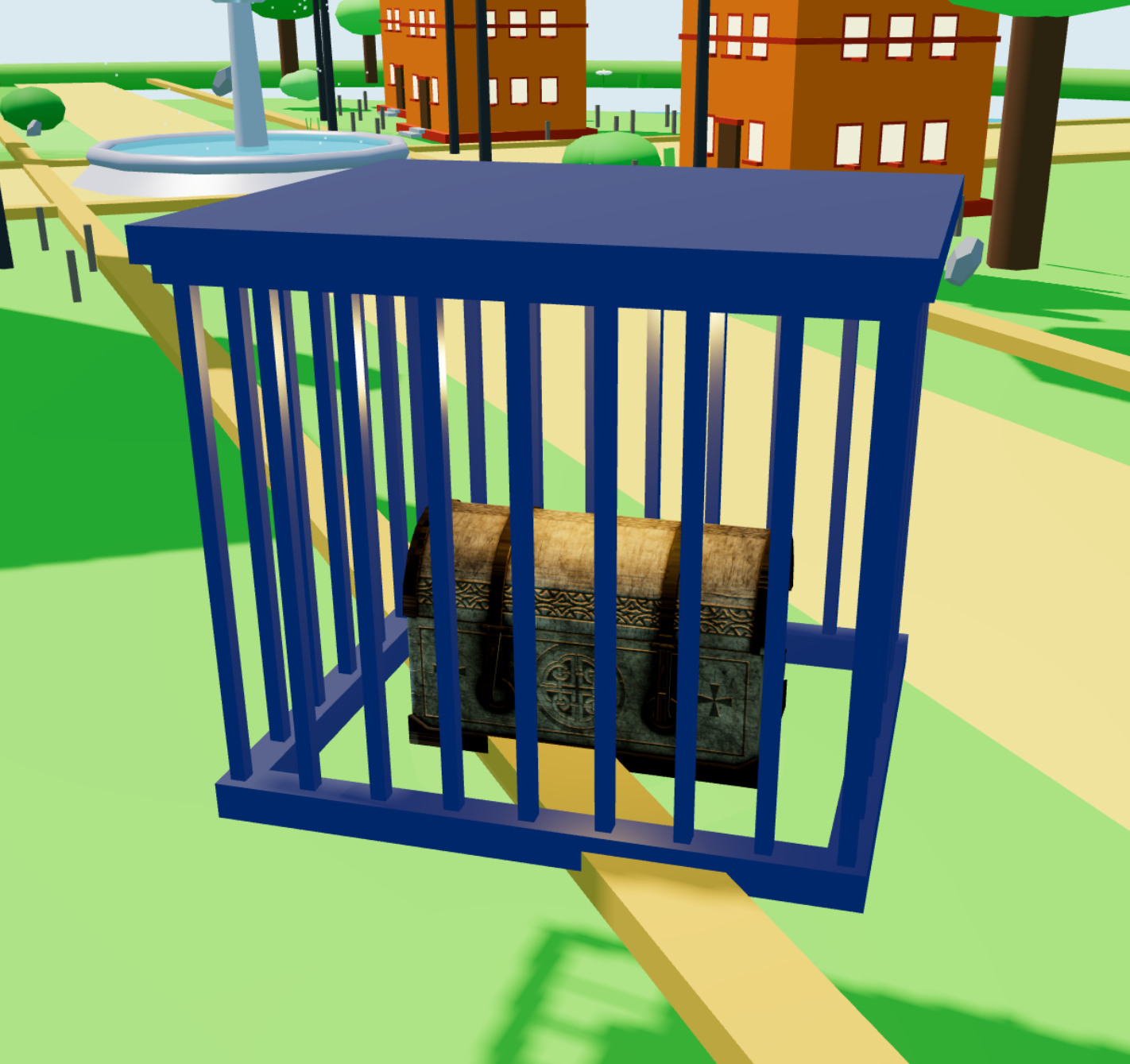 Treasure protection cage in the 3D world